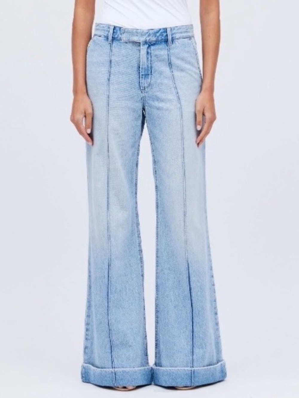 "The Avery" RbLpuppet Wide Leg Denim Trouser With Cuffed Hem Sz 27